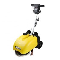 T201 yellow color small size 13 inch brush automatic hand held electric floor tile washing scrubber cleaning machine